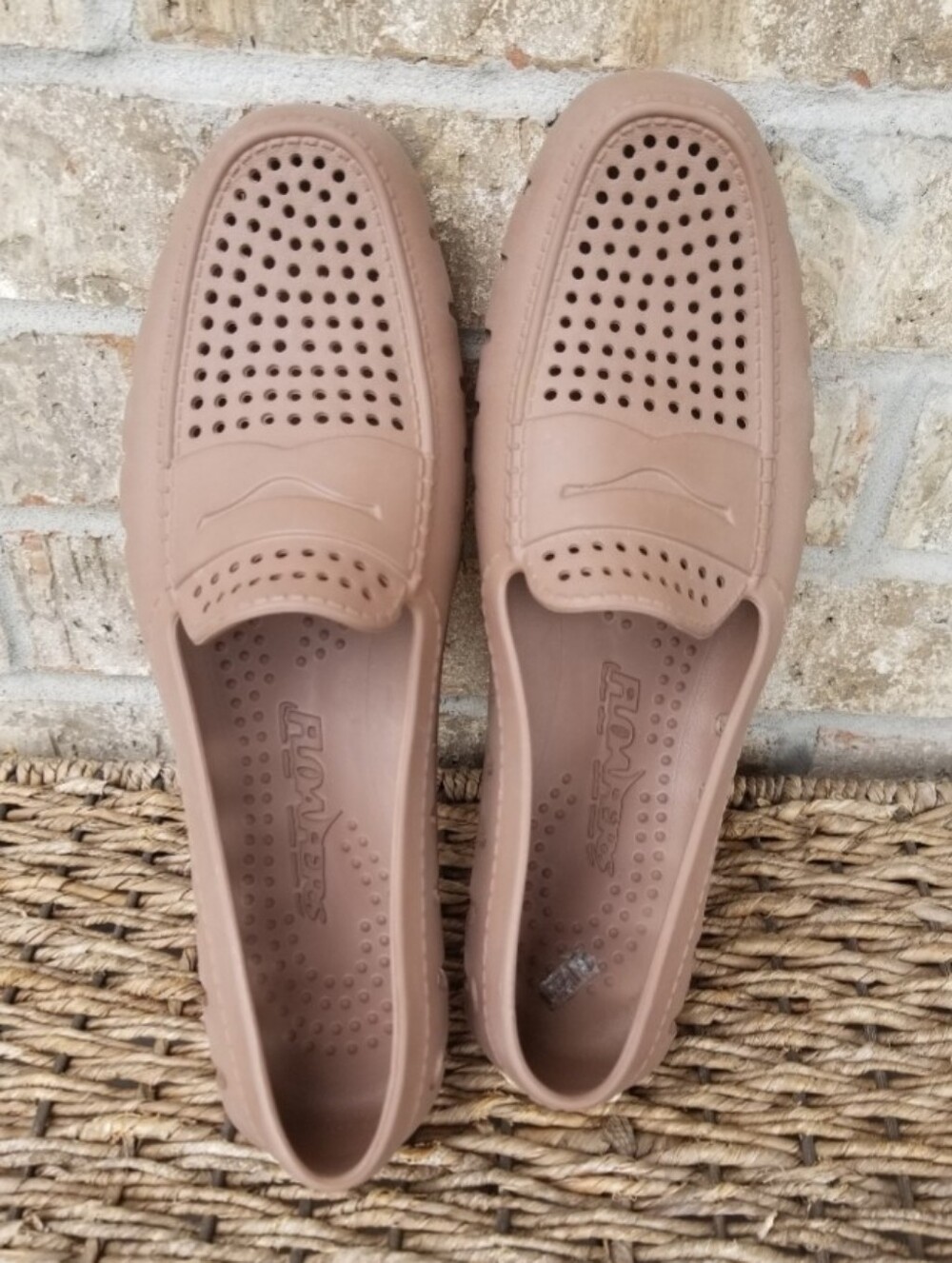 Floaters BROWN Casual Rubber Loafer (Mens 11) SlipOn Waterproof Boat Shoes - Picture 3 of 8